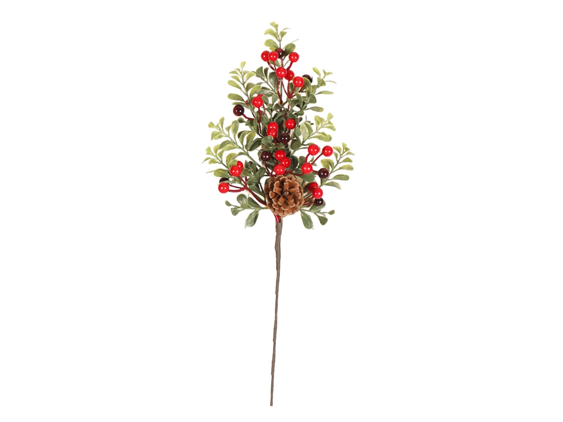 Decoração De Árvore De Natal Laxiscreed Com Ramos, Frutas Vermelhas E Pinha Para Arranjos Festivos
