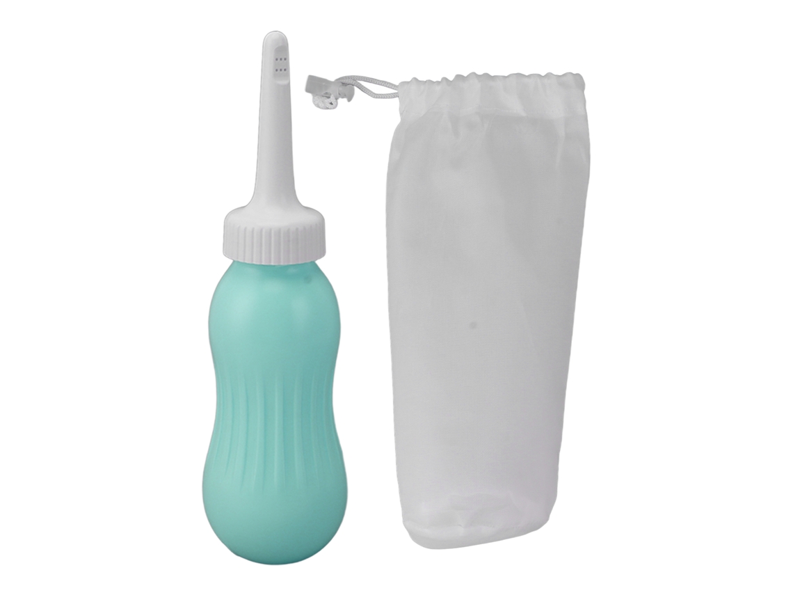 Bomba Enema Portátil 500ml Silicone Verde Menta