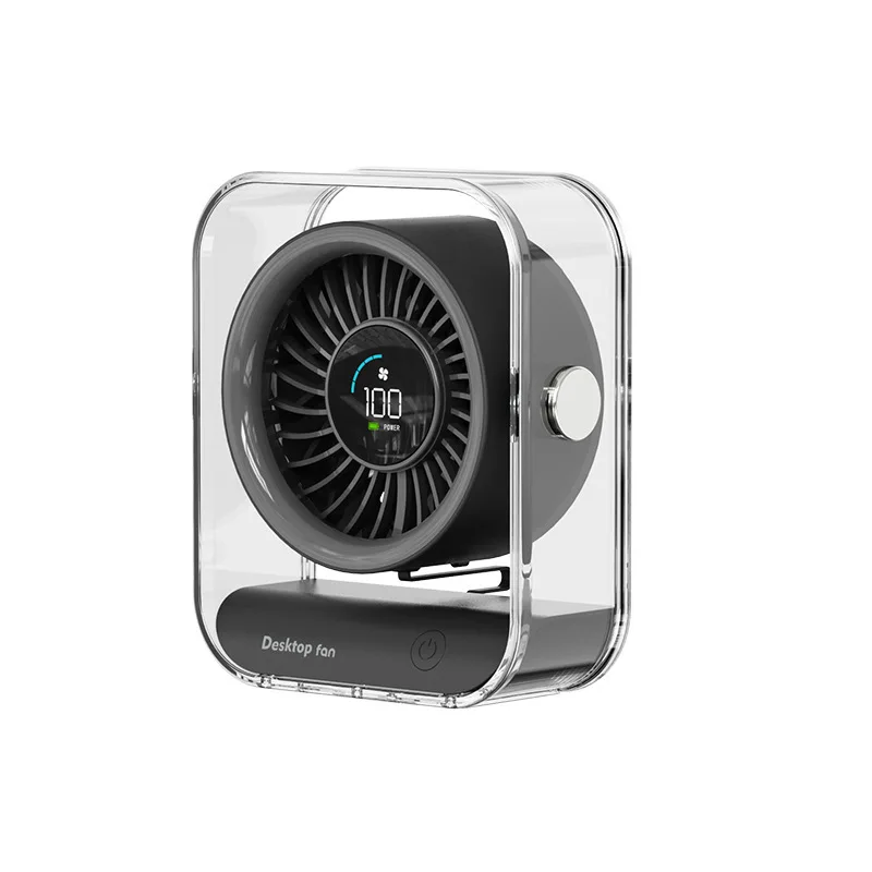 (preto) Ventilador De Mesa, Portátil, Recarregável E Silencioso, Circulador De Ar, Para Viagens E Camping.