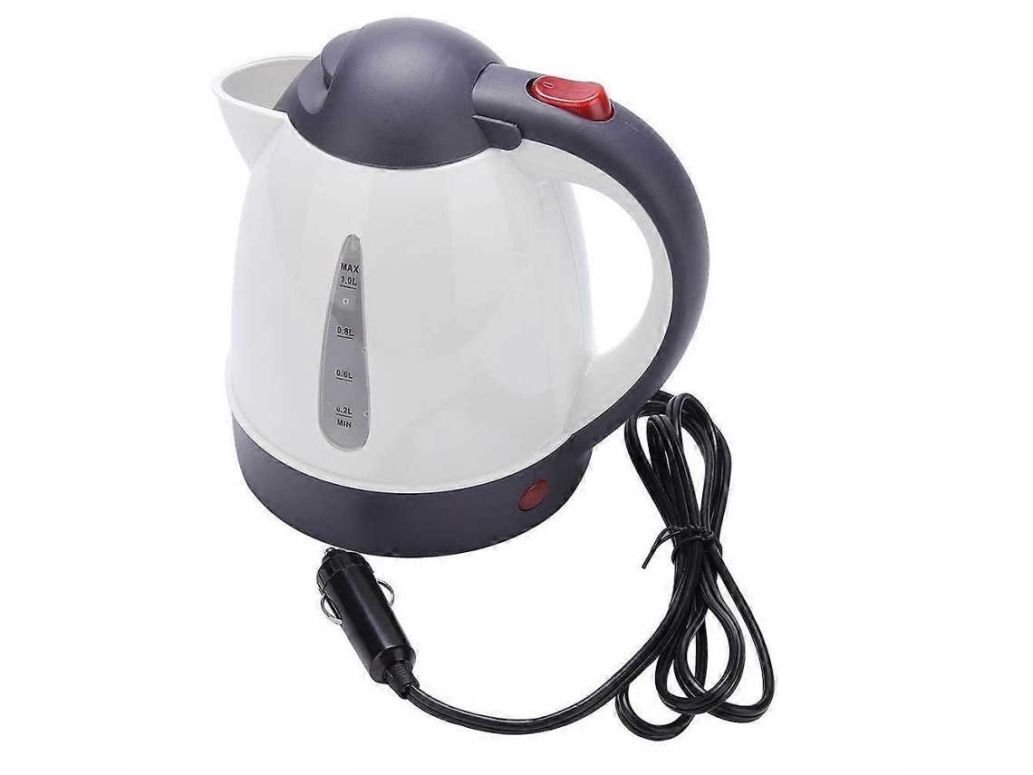 Chaleira Elétrica De Aço Inoxidável 12v Para Carro, 1000ml, Fervura Rápida, Desligamento Automático, Ideal Para Viagens, Perfeita Para Chá, Café E Cam