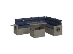 Garden Sofa Set, Garden Sofa Sets Vidaxl Cinzeto Rattan / Vime (n/a)