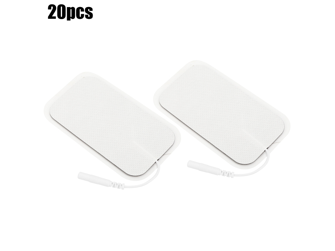 20 Unidades De Eletrodos Silicone Com Furos 2, 0 Mm Para O Músculo Reto Abdominal, Tamanho 5x9 Cm, Em Tecido Não Tecido. Ideal Fisioterapia.