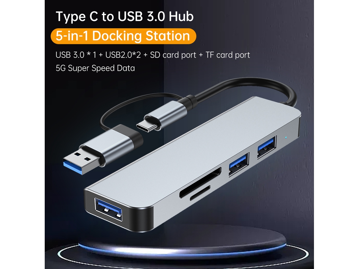 Dock LAXISCREED 5em1 Usb c Sd/tf Plugplay