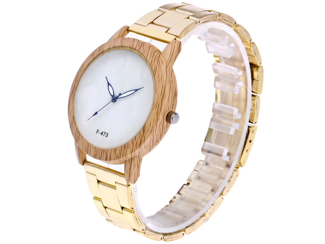 Relógio de quartzo unissex Zhoulianfa, moderno e casual, com pulseira de aço.