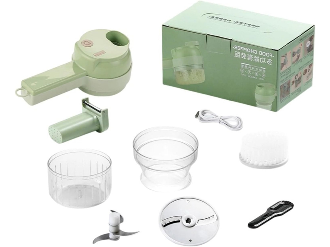 Utensílio De Cozinha Compacto Com Lâmina Rotativa Para Fatiar Legumes E Picar Carne Rapidamente. Design