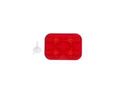 Molde De Gelo Em Silicone Em Forma De Caveira Ideal Para Cocktails, Champanhe E Outras Bebidas Em Festas.11.5*8.5*4.5cm Vermelho Hexinyigjly
