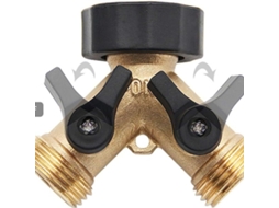Conector Y De Latão De 2 Vias Para Mangueira