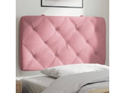 Vidaxl Almofadão De Cabeceira 90 Cm Veludo Rosa