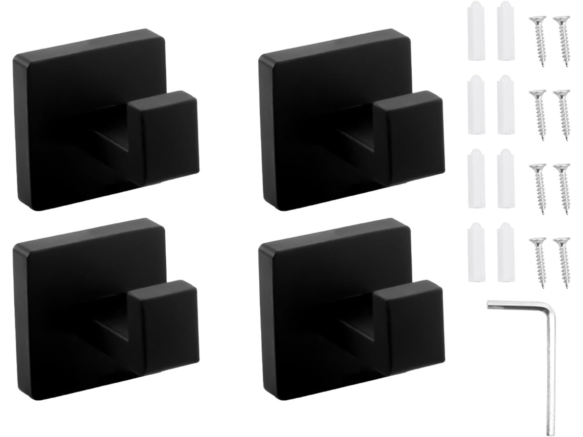 Pangboer Pacote Multiuso Com 4-ganchos De Ventosa Clipe Para Decoração Casa, Banheiro E Janelas Design Transparente