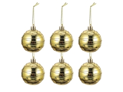 6 Peças de Decoração de Bola de Natal ALLINLESS