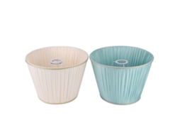2pcs Abajur E27 Moderno de Tecido para Sala e Quarto, Cores Azul Claro e Alaranjado | S/MARCA