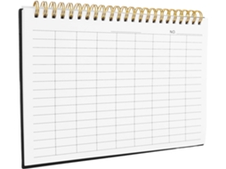 Carnet De Comptabilité À Couverture Pp Noire Com Páginas Horizontais Horizontais Para Acompanhamento De