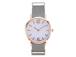 Reloj Analógico De Cuarzo Con Correa De Nylon Para Mujer Y Hombre Gris Zhoulianfa