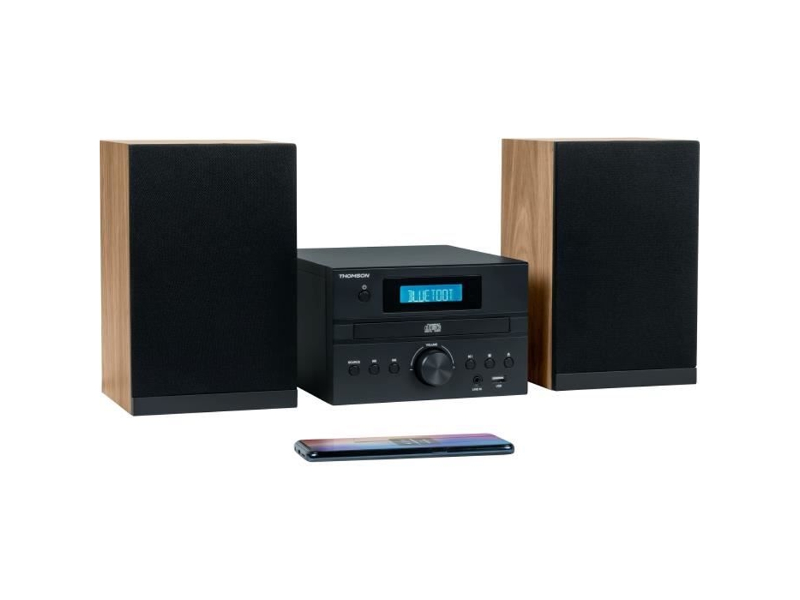 Microsistema Bluetooth Thomson com rádio FM, CD, MP3 e USB AQUAFORGE