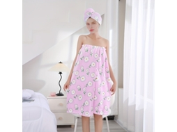 Kit: Roupão Estampado + Secador, Toalha Felpuda Coral, para Pós banho Confortável em Casa Ou Spa STELASPLEN
