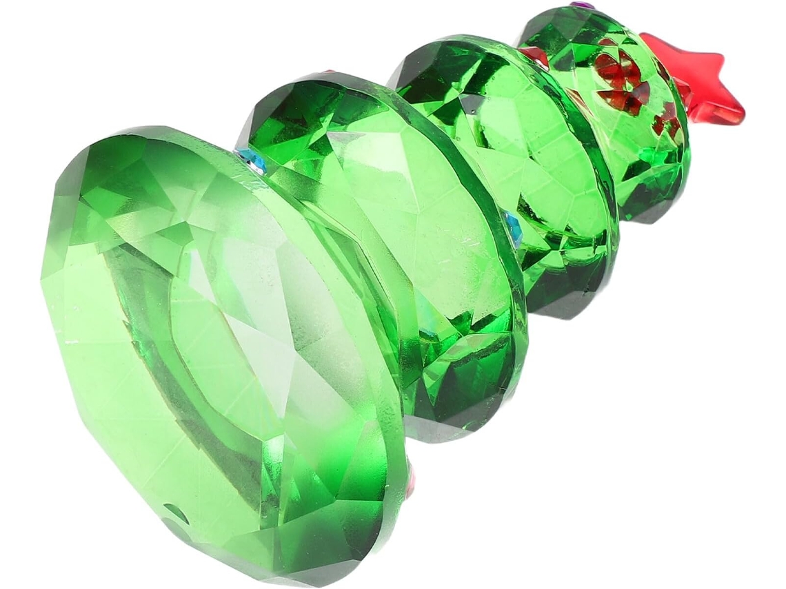 De Natal Em Miniatura De Cristal Com Estrela, Peça Central Para Decoração De Mesa, Festa De Inverno, Escritório E Casa, Gokoco