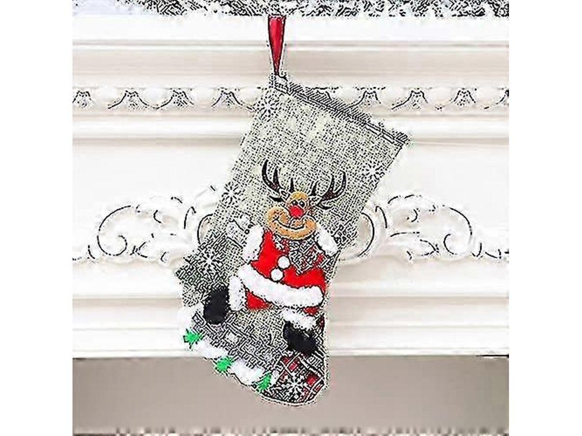 Meia De Natal, Decoração De Meia De Natal, Meias De Natal Penduradas, Árvore De Natal De Desenho Animado Olysi Shop