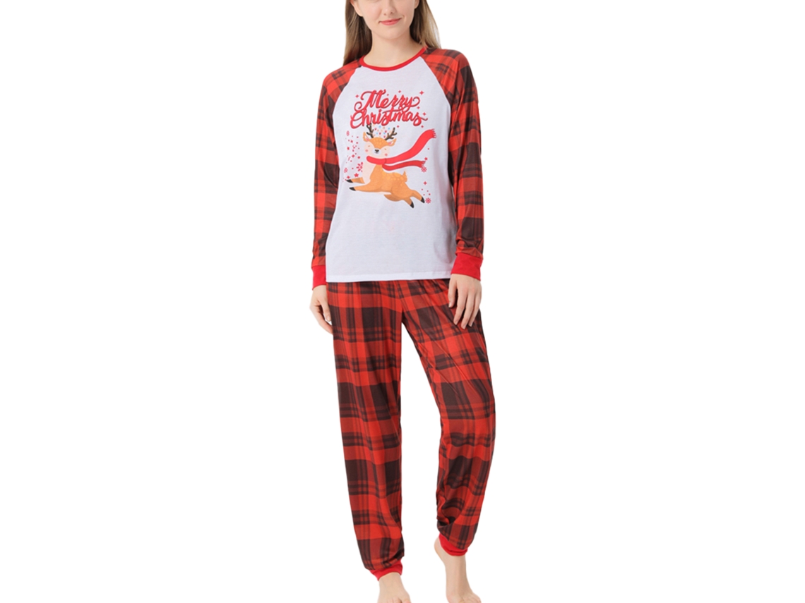 Laxiscreed Pijamas De Natal Em Xadrez Vermelho Para Família, Pais, Crianças E Animais