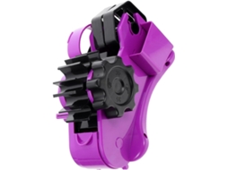 Dispensador de fita adesiva semiautomático com suporte para embalagem, em ABS, ideal para mesa e artesanato, fácil de usar.