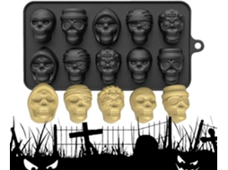 Forma De Silicone Para Biscoitos Em Formato De Caveira, Ideal Para Chocolate, Pudim E Cubos De Gelo.