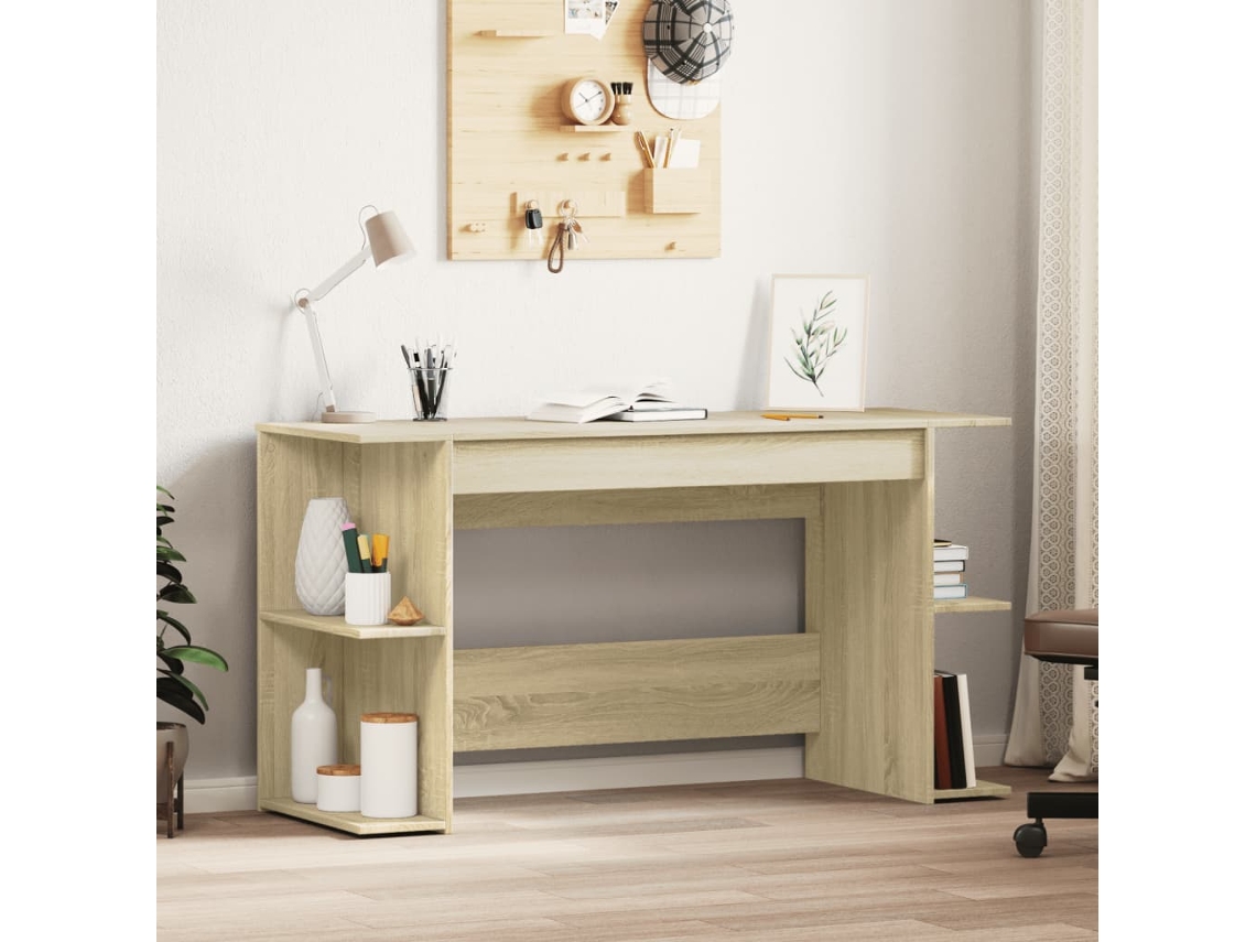 Vidaxl Secretária 140x50x75 Cm Derivados De Madeira Carvalho Sonoma