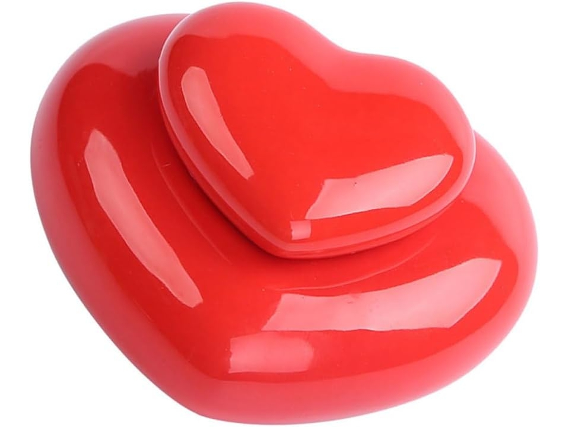 Pote De Cerâmica Personalizado Para Casamento Com Tampa Hermética Em Formato De Coração - Presente
