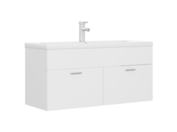 Armário de Lavatório com Lavatório Embutido Contraplacado Branco MAISON EXCLUSIVE