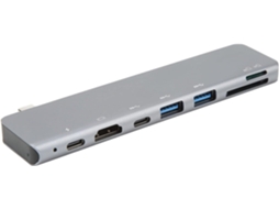 Hub Usb Tipo C 7 Em 1 Com Carregamento Rápido 3.0 Pd E Múltiplas