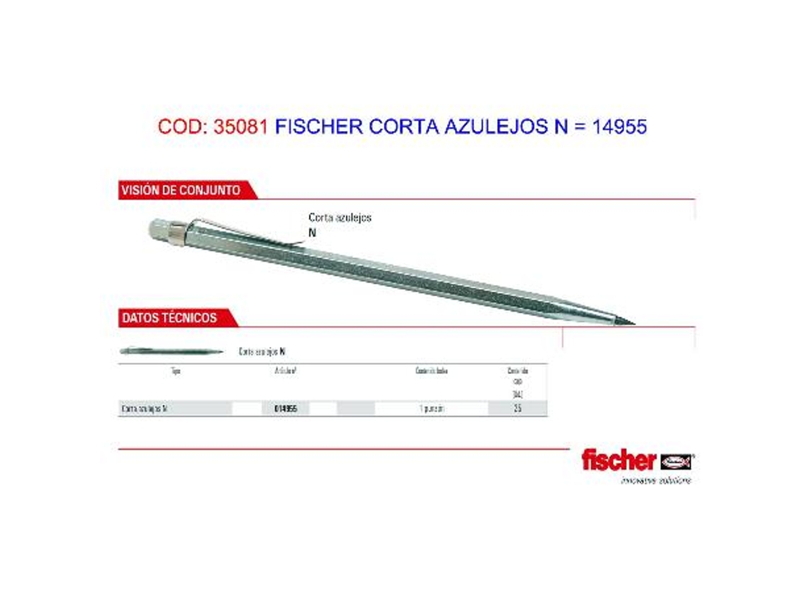 Fischer corta azulejos n   543026