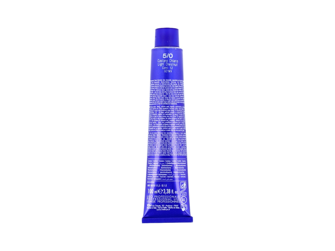 Tinta Permanente INEBRYA Bionic Color Nº 5/0 Light Chestnut 100 Ml