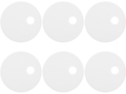 Tampas De Plástico Branco Fusos Assento Sanitário, 6 Peças, 60mm, Decorativas