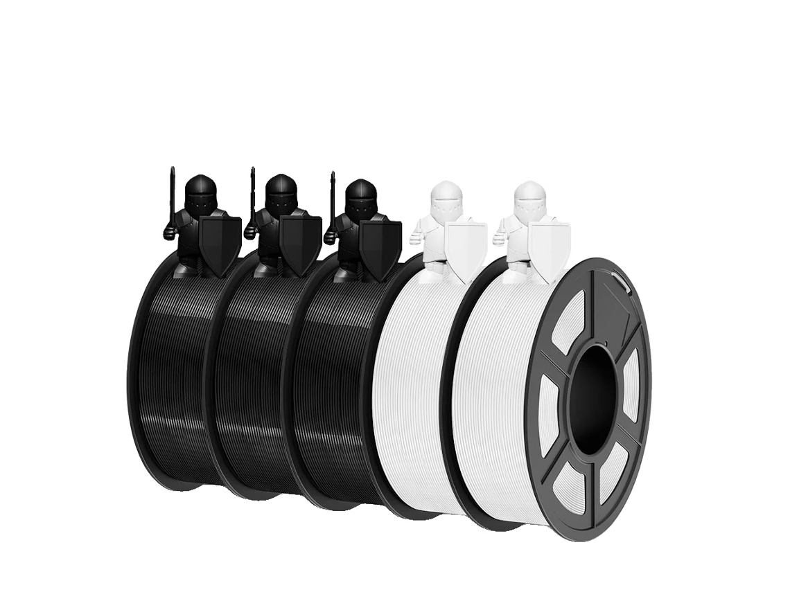 Filamento Para Impressora 3d, Alta Resistência, Fácil De Usar, Petg, 3 Preto 2 Branco