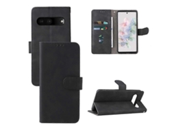 Capa De Couro Com Flip Magnético Para Google Pixel 7 Skin Feel
