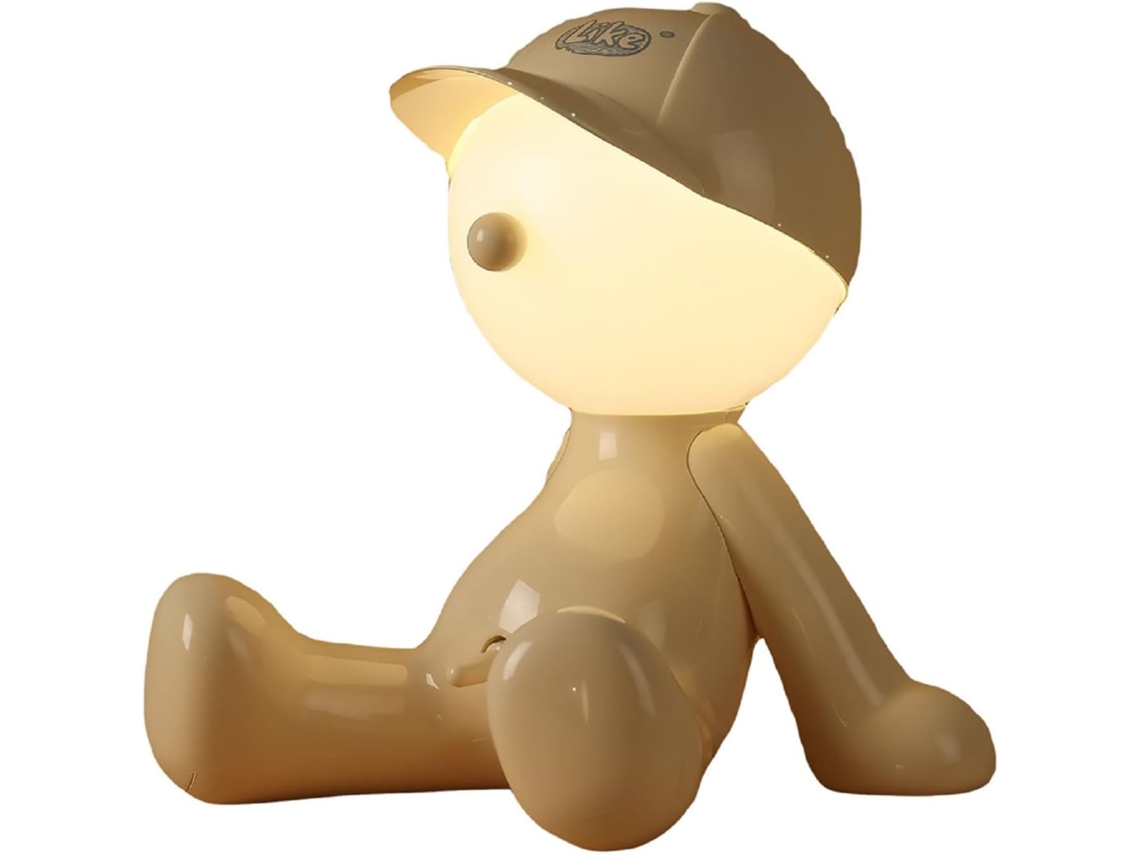 Candeeiro de Mesa Shy Man – Abajur Cabeceira Original E Presente