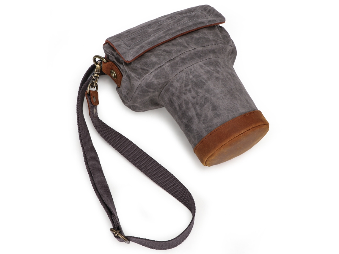 Bolsa De Proteção Para Câmera, Bolsa Para Fotos, Lona, Couro Legítimo, Durável Brilvibera
