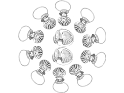 Conjunto De 50 Argolas Para Cortina Com Clipes De Metal Reforçados, Prendedores Decorativos Para Cortinas, Fácil Instalação E Limpeza