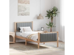 Vidaxl Estrutura Da Cama Marrom E Cinza Claro 75 X 190 Cm