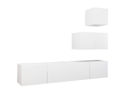 Conjunto 4 de móveis de TV derivados de VIDAXL madeira branco