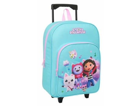 Mochila escolar com Rhodes Gabbys Dollhouse Azul Rosa 32 x 42 x 14 cm