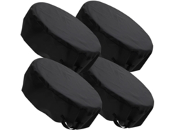 Capas De Pneus Em Tecido Oxford 210d Preto