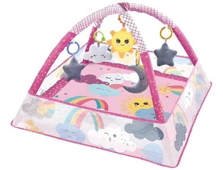 Tapete e Ginásio para Bebé BEUNIK com 18 Bolas (Idade Mínima: 2 Meses - Céu Cor-de-Rosa)