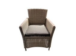 Poltrona de Vime Sintética CHILLVERT Turim 65x68.5x93.5 cm com Almofada de Antracite CHILLVERT