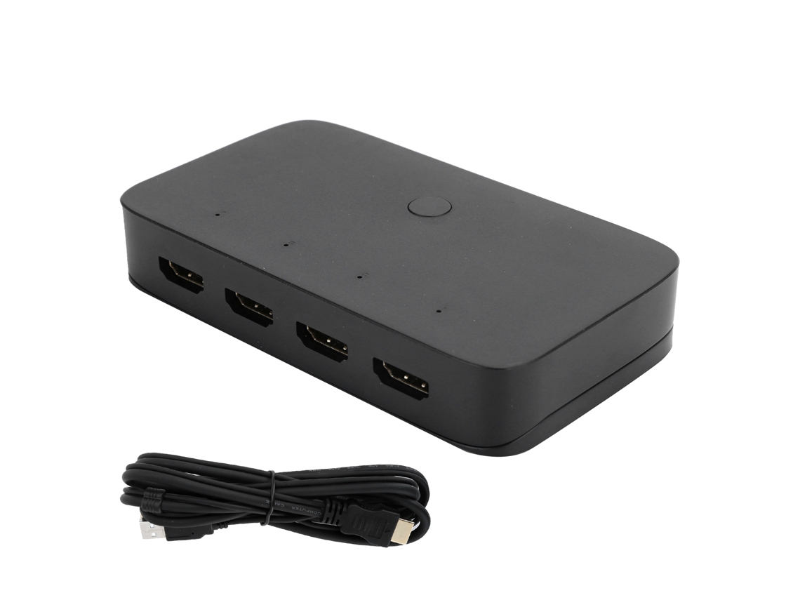 2026zentro-switch Hdmi 4 Port Adaptador Eletrônico Vídeo Hd 3840x2160 30hz 10gbps Usb 1920x1080