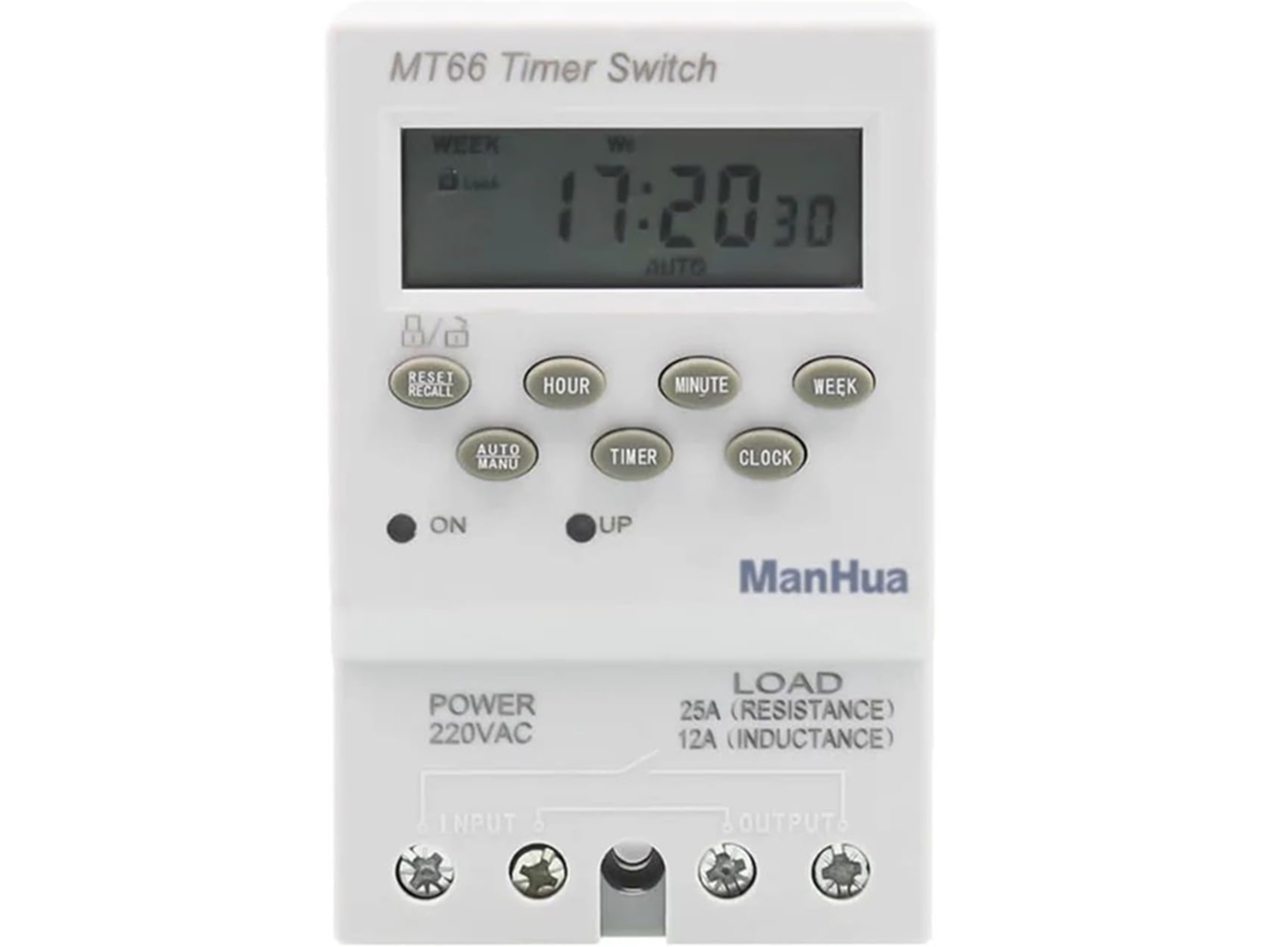 Temporizador Digital Programável 220v Ac 25a Automático