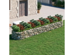 Vidaxl Canteiro Elevado/cesto Gabião 500x100x50 Cm Ferro Galvanizado