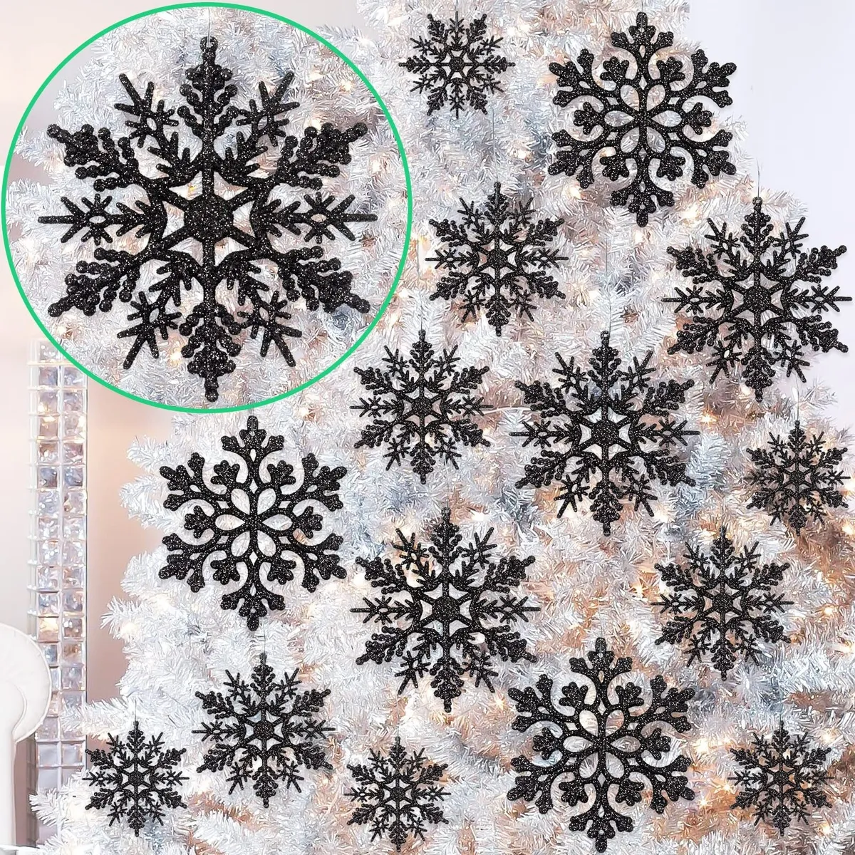36 Flocos De Neve Decorações Para Árvores De Natal,vayotoy