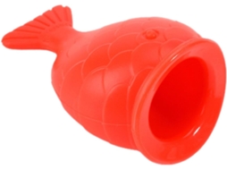 Pré-enchedor labial de silicone suave em formato de peixinho dourado, para dar volume aos lábios.