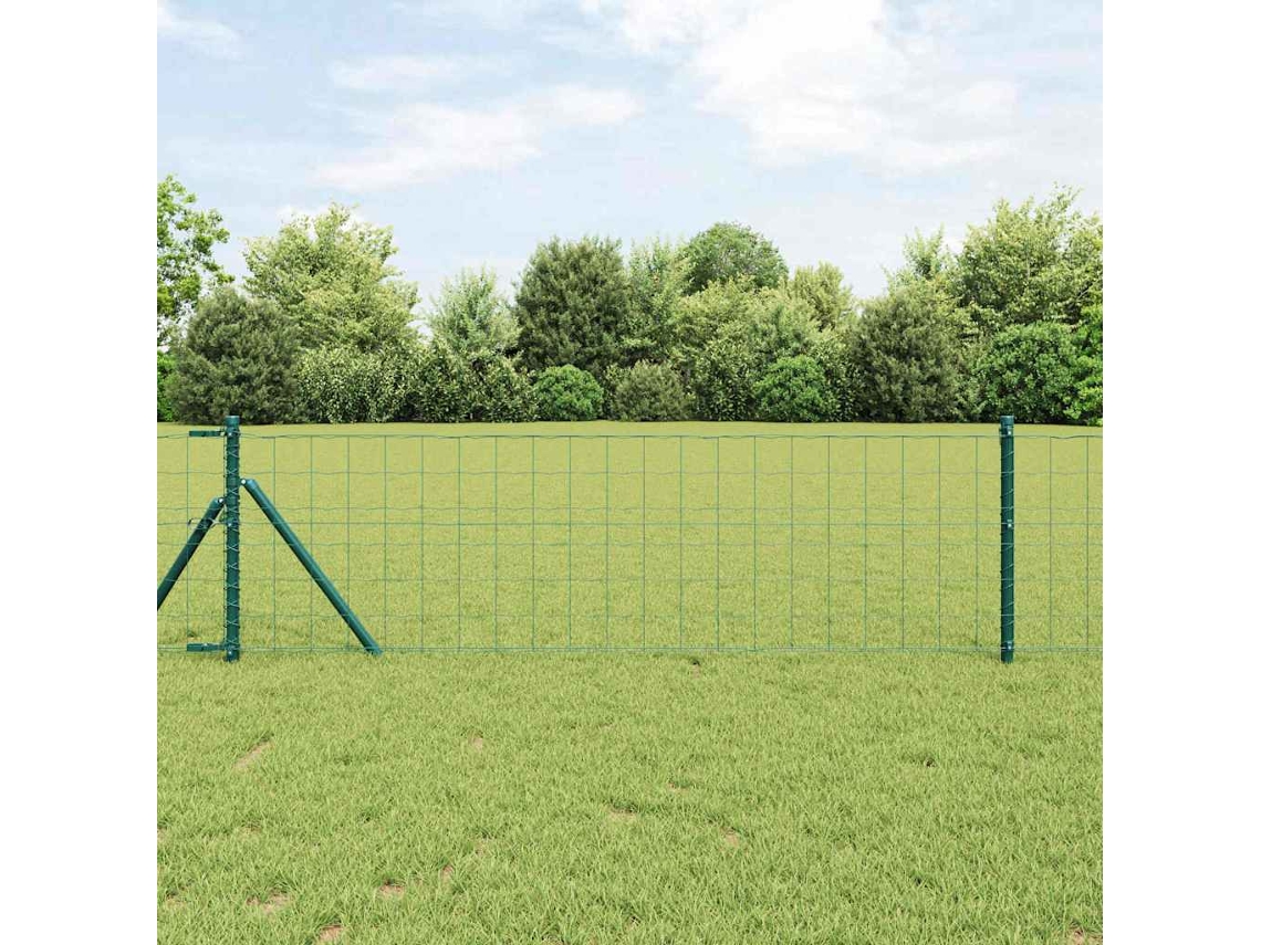 Vidaxl Fixação De Solo Para Cercas Euro 25 X 0,8 M Verde Malha