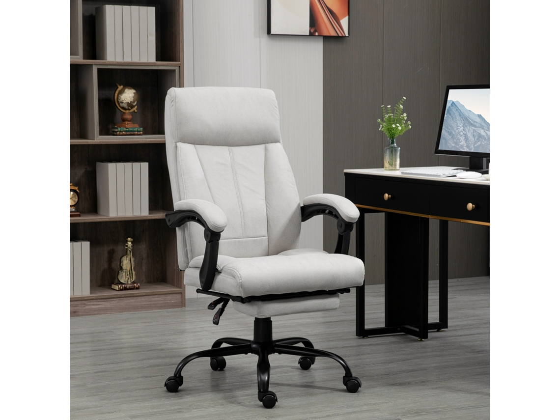 Massage Office Chair Office Chair Computer Chair, Lumbar Heating, Tilt Function, Light Gray