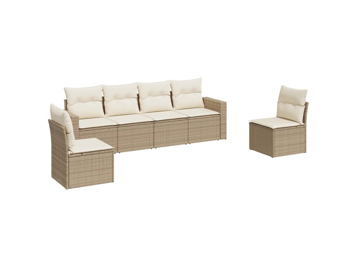 Garden Sofa Set, Garden Sofa Sets Vidaxl Bege Rattan / Vime (n/a)